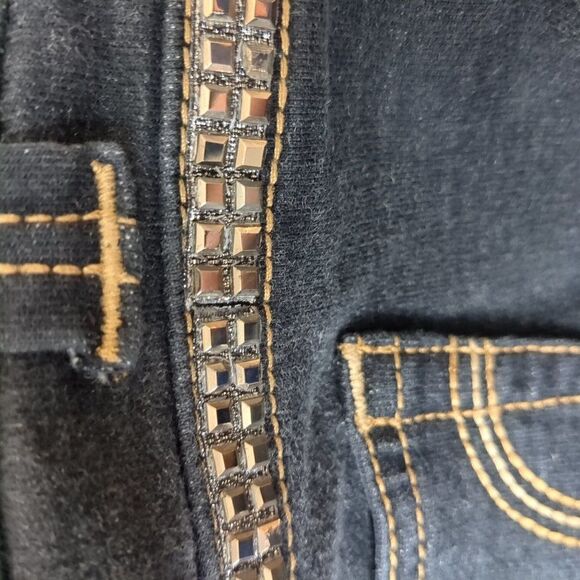 HYDRAULIC Jeans - Women's Bootcut Jeans with Bling, Dark Wash, Size 18 - Picture 9 of 11